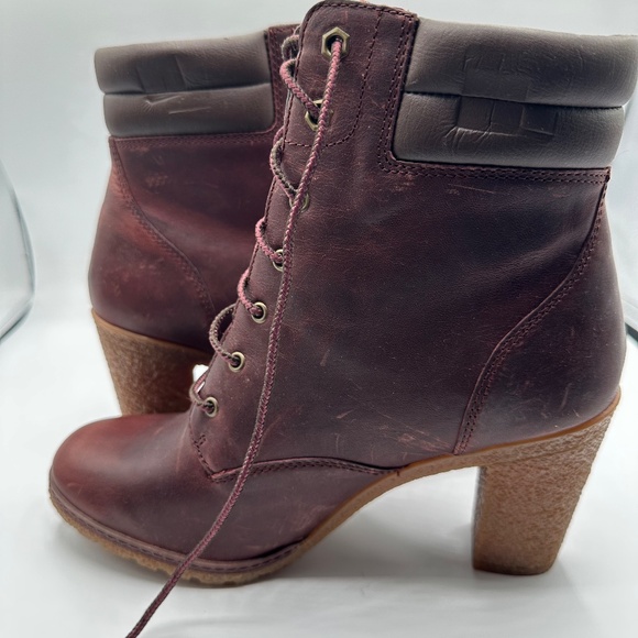 Timberland Women's Allington 6" Lace-Up Burgundy Boots - Picture 3 of 5